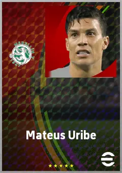 Mateus Uribe eFootball 2026 player card, 73 OVR DMF