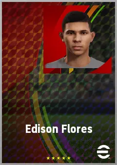 Edison Flores eFootball 2026 player card, 71 OVR AMF