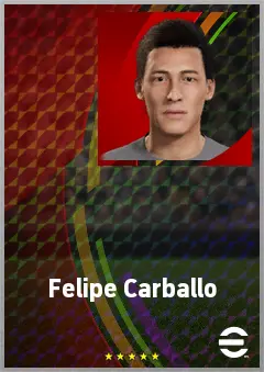 Felipe Carballo eFootball 2026 player card, 69 OVR CMF