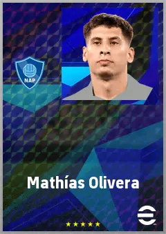 Mathías Olivera eFootball 2026 player card, 76 OVR LB