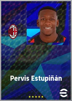 Pervis Estupiñán eFootball 2026 player card, 76 OVR LB