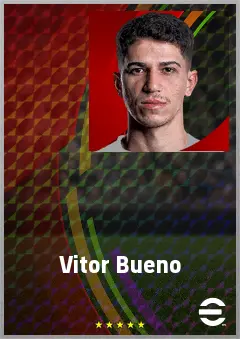 Vitor Bueno eFootball 2026 player card, 70 OVR AMF