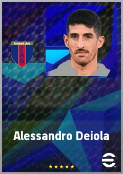 Alessandro Deiola eFootball 2026 player card, 72 OVR CMF