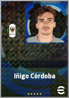 Iñigo Córdoba eFootball 2026 player card, 71 OVR LWF