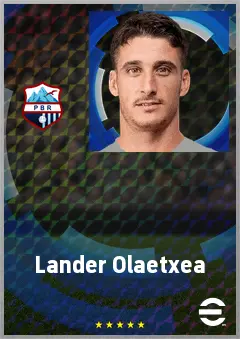Lander Olaetxea eFootball 2026 player card, 70 OVR CMF