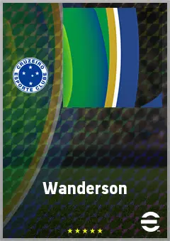 Wanderson eFootball 2026 player card, 74 OVR RWF