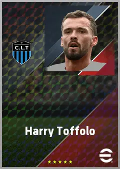 Harry Toffolo eFootball 2026 player card, 73 OVR LB