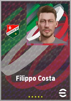 Filippo Costa eFootball 2026 player card, 70 OVR LMF