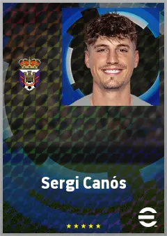 Sergi Canós eFootball 2026 player card, 70 OVR LWF
