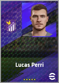 Lucas Perri eFootball 2026 player card, 75 OVR GK