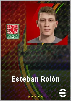 Esteban Rolón eFootball 2026 player card, 72 OVR DMF