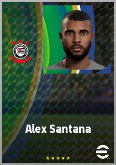 Alex Santana eFootball 2026 player card, 71 OVR CMF