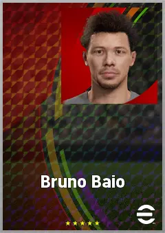 Bruno Baio eFootball 2026 player card, 70 OVR CF