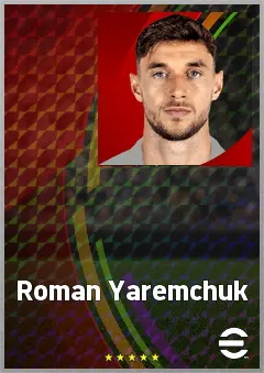 Roman Yaremchuk eFootball 2026 player card, 73 OVR CF