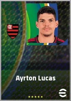 Ayrton Lucas eFootball 2026 player card, 75 OVR LB
