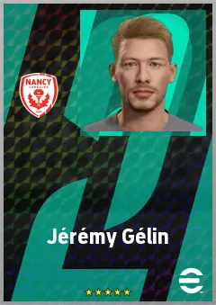 Jérémy Gélin eFootball 2026 player card, 69 OVR DMF