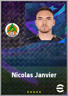 Nicolas Janvier eFootball 2026 player card, 70 OVR CMF