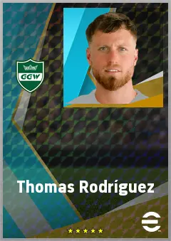 Thomas Rodríguez eFootball 2026 player card, 68 OVR RWF