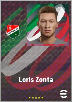 Loris Zonta eFootball 2026 player card, 69 OVR CMF