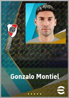 Gonzalo Montiel eFootball 2026 player card, 75 OVR RB