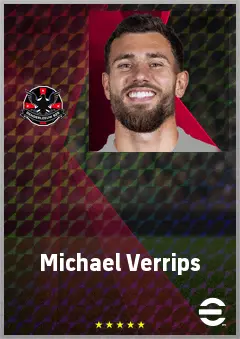 Michael Verrips eFootball 2026 player card, 70 OVR GK