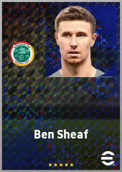 Ben Sheaf eFootball 2026 player card, 72 OVR DMF