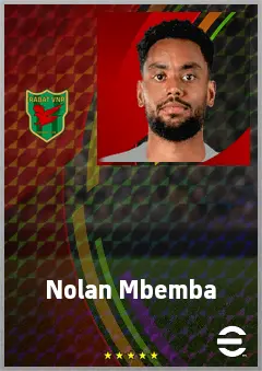 Nolan Mbemba eFootball 2026 player card, 68 OVR DMF