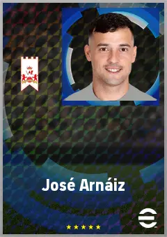 José Arnáiz eFootball 2026 player card, 71 OVR LWF