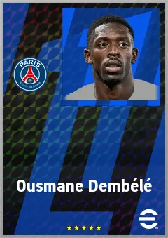 Ousmane Dembélé eFootball 2026 player card, 83 OVR CF