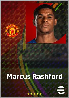 Marcus Rashford eFootball 2026 player card, 78 OVR LWF