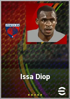 Issa Diop eFootball 2026 player card, 75 OVR CB
