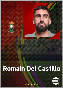 Romain Del Castillo eFootball 2026 player card, 75 OVR RWF