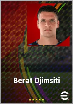 Berat Djimsiti eFootball 2026 player card, 77 OVR CB