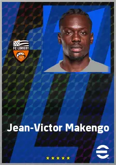 Jean-Victor Makengo eFootball 2026 player card, 71 OVR CMF