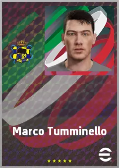 Marco Tumminello eFootball 2026 player card, 68 OVR CF