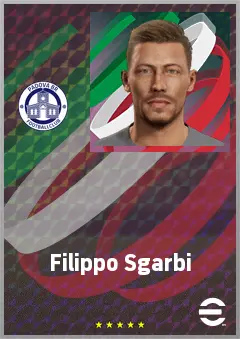 Filippo Sgarbi eFootball 2026 player card, 70 OVR CB