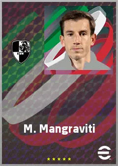M. Mangraviti eFootball 2026 player card, 71 OVR CB
