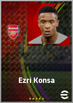 Ezri Konsa eFootball 2026 player card, 78 OVR CB
