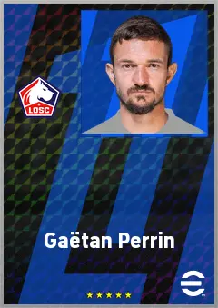 Gaëtan Perrin eFootball 2026 player card, 73 OVR LWF