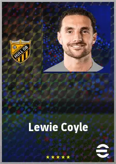 Lewie Coyle eFootball 2026 player card, 71 OVR RB