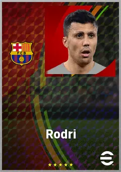 Rodri eFootball 2026 player card, 83 OVR DMF