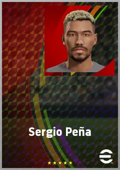 Sergio Peña eFootball 2026 player card, 71 OVR CMF