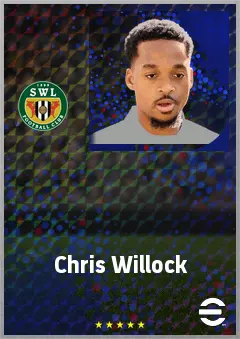 Chris Willock eFootball 2026 player card, 70 OVR LWF