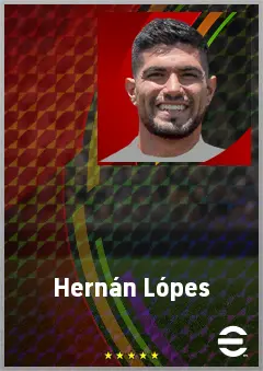 Hernán Lópes eFootball 2026 player card, 70 OVR CB