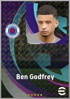 Ben Godfrey eFootball 2026 player card, 73 OVR CB