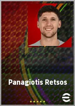 Panagiotis Retsos eFootball 2026 player card, 73 OVR CB
