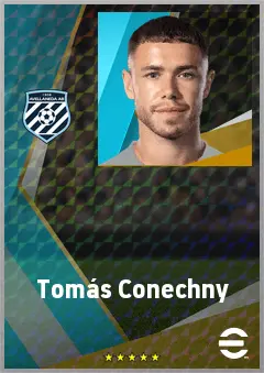 Tomás Conechny eFootball 2026 player card, 72 OVR LWF