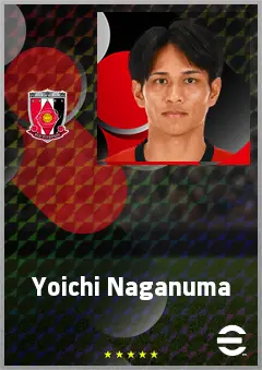 Naganuma Yoichi eFootball 2026 player card, 69 OVR LMF