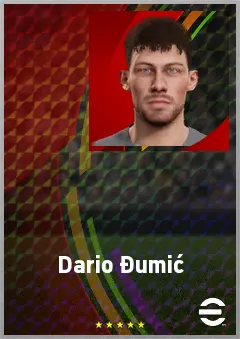 Dario Đumić eFootball 2026 player card, 71 OVR CB