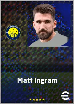 Matt Ingram eFootball 2026 player card, 70 OVR GK